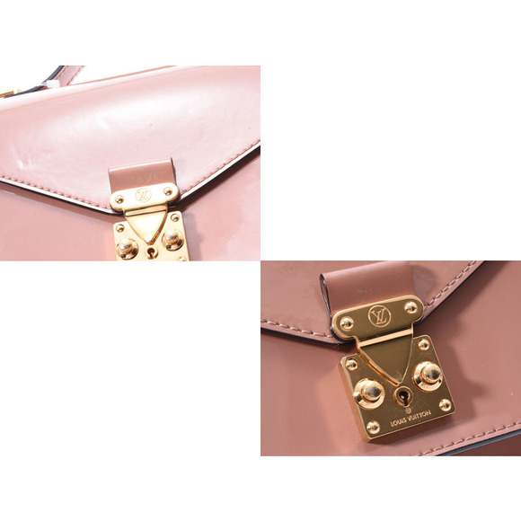 Louis Vuitton Pink Velours Vernis Monceau Bag Rose Handbag - Picture 8 of 9